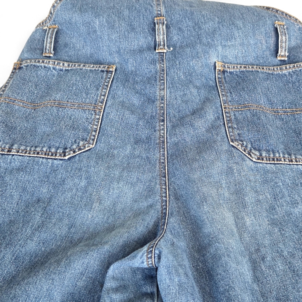 Squeeze Vintage 90s Women's Blue Denim Carpenter Overalls Size Small - Picture 8 of 14